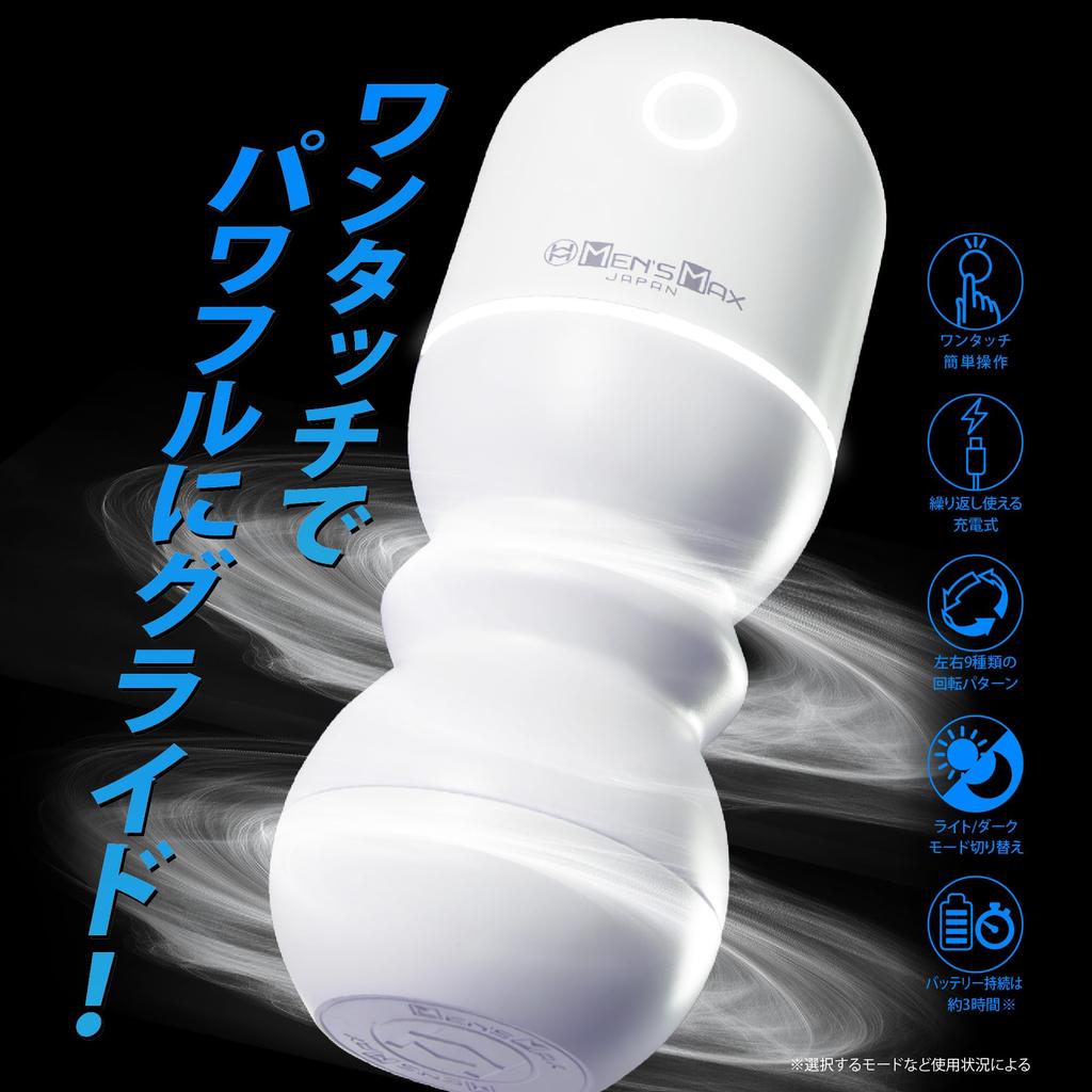 Стартовый набор Max Sieglide Worm Type Электрический мастурбатор Повтор 9 типов режимов вращения 3 уровня мощности Перезаряжаемый Работает 180 минут дизайн