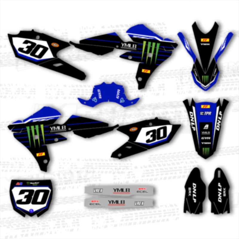 MCHMFG Team Graphics Decal Stickers For YAMAHA WRF450 2016 2017 2018 YZF450X 2015 2016 2017 2018 Number Name