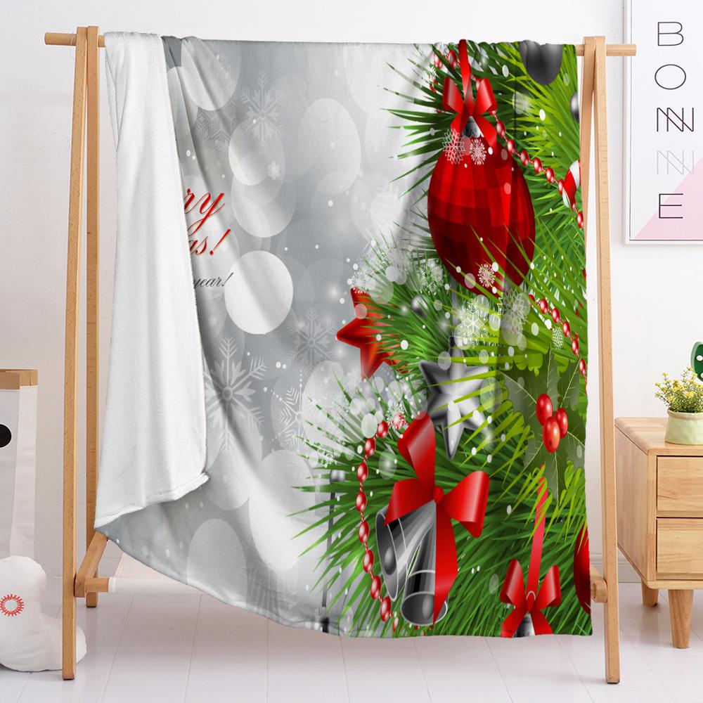 Flannel Blanket Christmas Day Blanket Blanket Digital Printing Universal In All Seasons
