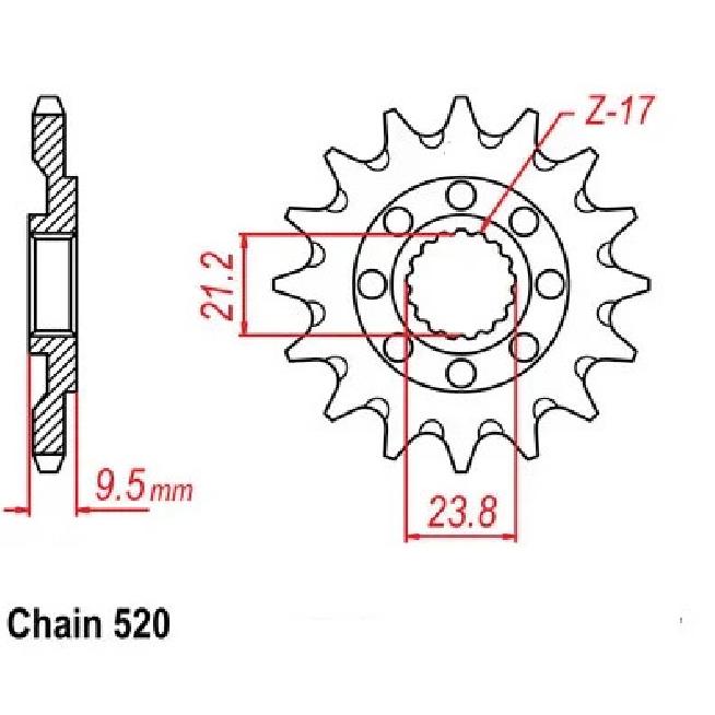 520-13T Motorcycle Front Sprocket For Honda TRX450R 04-14 CR250R 92-08 CRF450R 02-25 CRF 450R CRF450RX 17-25 CRF450X 05-18