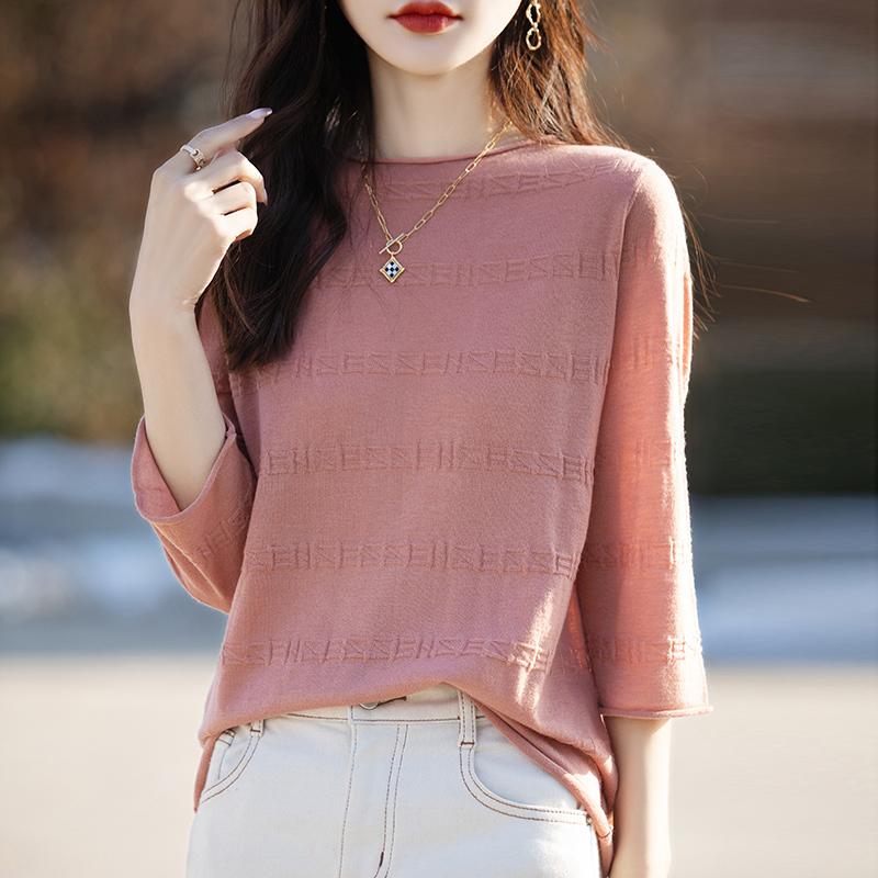 Всесезонный женский свитер из 50% шерсти и 50% шелка | Легкий теплый свитер из смеси | Роскошный трикотаж из кашемира и шелка