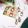 12 PCS Christmas Painted Wooden Pendant Santa Claus Gift Christmas Tree 12 Pack Boxed Decorations