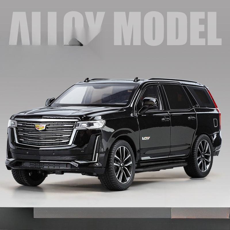 1:24 Escalade Внедорожник Сплав Модель Автомобиля Металл Литье под Давлением Модель Внедорожного Транспортного Средства Симуляция Звука и Света Детские Игрушки Подарок Мальчику