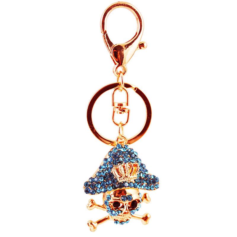 Креативный хрустальный брелок-подвеска в виде пиратского черепа - мужской аксессуар и подарок