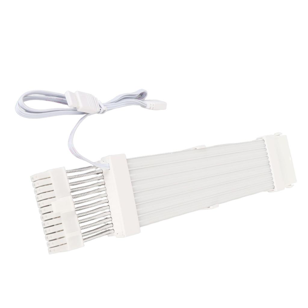 ARGB Extension Sleeved Cable 5V 18AWG Flexible High Current Support Synchronized PSU Cable with Multiple Color Modes