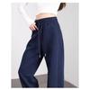 Fashionable High-Waisted Fleece-Lined Wide-Leg Pants for Women Autumn and Winter, Warm and Cozy Banana Trousers