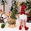 Рождественская безликая кукла гном украшение подвесные ножки куклы украшения полосатая вязаная шапка