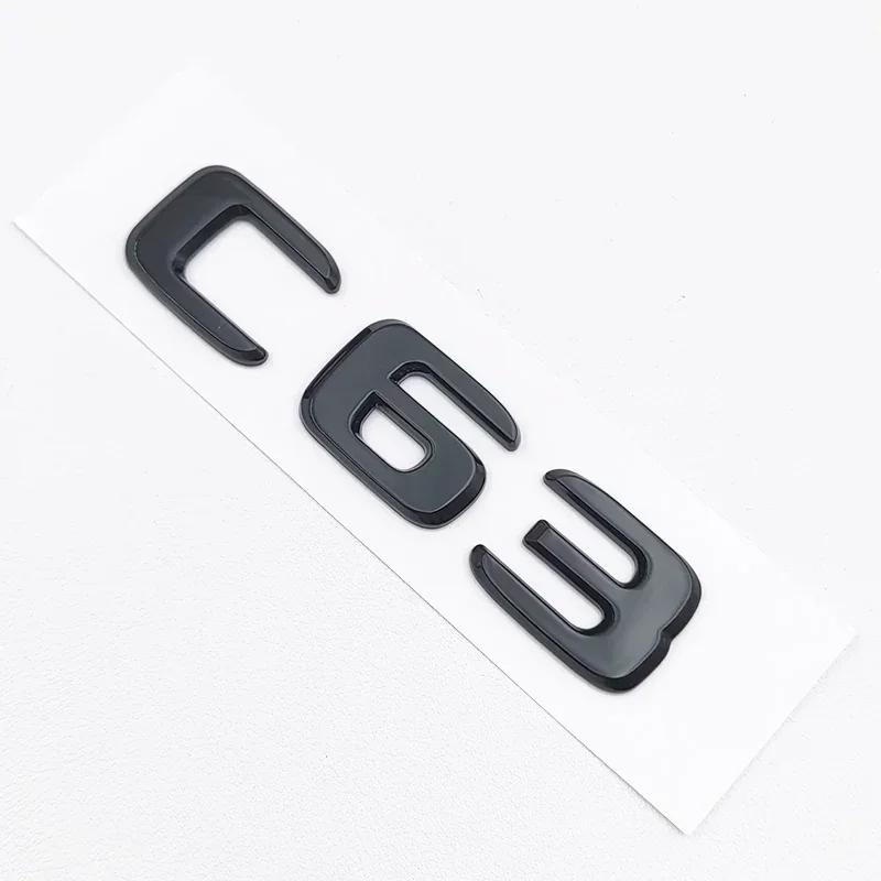 BNXP8 3D ABS Black C63 Logo Letters V8 BITURBO Badge Car Rear Star Sticker Trunk AMG Emblem For Mercedes Benz C63 AMG W205 C205 Class