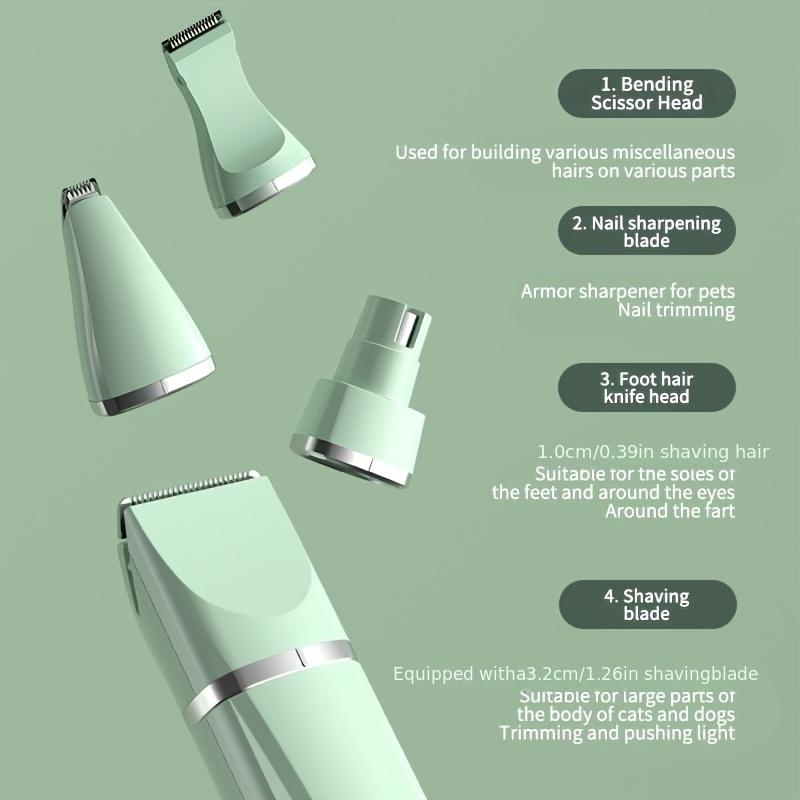 Four-in-One Electric Pet Hair Grooming Trimmer Professional Rechargeable Dog Pet Groomer Professional Rechargeable Dog Hair Clipper
