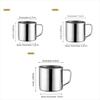 High Quality Portable Water Cup Stainless Steel with Handle Drinking Cup Tea Cup Camping Travel