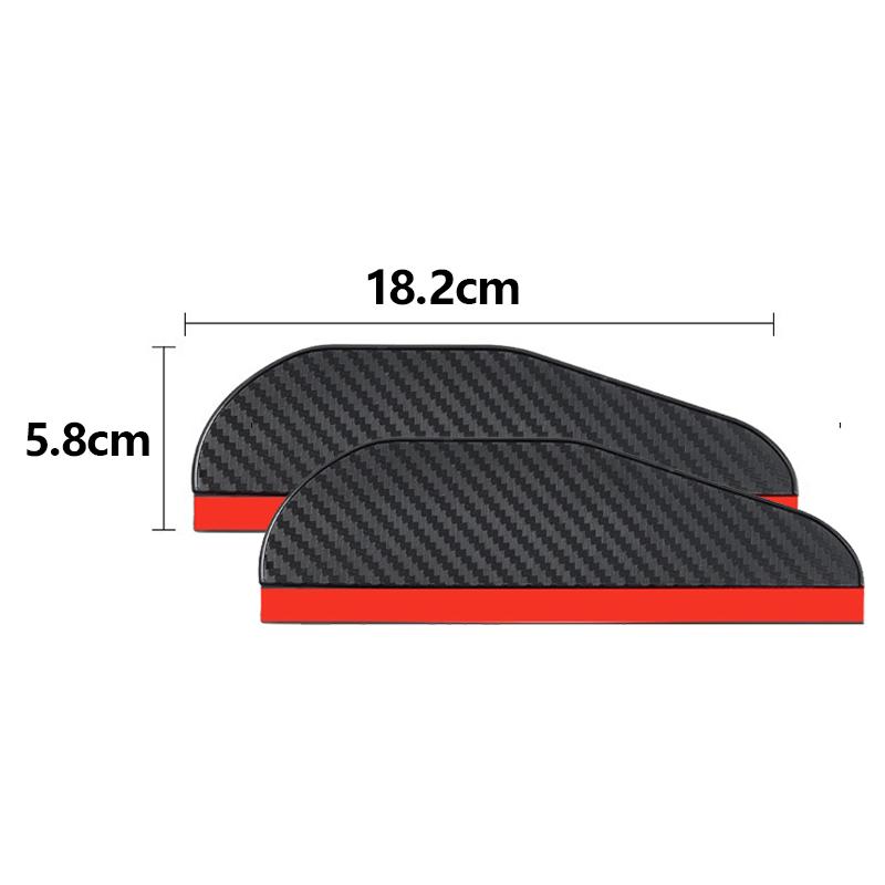 2 шт. черное универсальное зеркало, козырек от дождя, дымозащита, боковое зеркало заднего вида, козырек от дождя, бровей, углеродное волокно, зеркало заднего вида, козырек