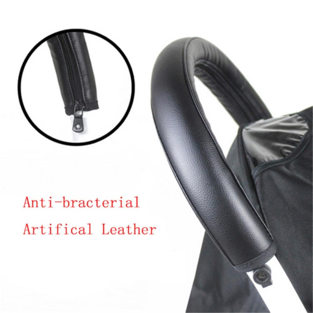 Handle Covers Baby Stroller Handle Cover Pushchair Armrest Case Protective Cover Pu Protective