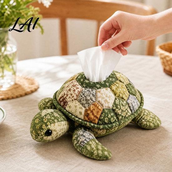 Decorative Tissue Container DIY Box Top Opening Soft Fabric Cover Marine Animal