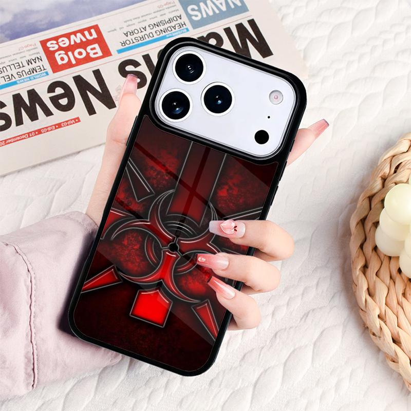 Чехол для телефона со знаком биоопасности для iPhone 17 16e 15 14 13 12 11 Pro Max Air Mini Мягкая защитная крышка