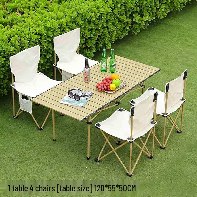 Binghui Portable Folding Camping Table and Chair Set