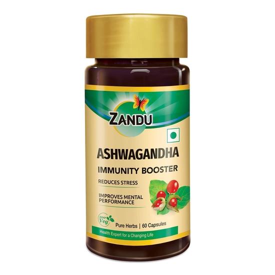Zandu Ashwagandha Capsules- 60 Veg capsules & Zandu Pancharishta 650ml