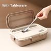 4 Grids Bento Lunch Box With Bowl&Cutlery Microwave 304 Stainless Steel Leak-proof Food Container For Student Adult