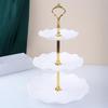 3-Tier Cupcake Stand Holder Plastic Serving Platter for Afternoon Tea Dessert Display Stand for Weddings Parties