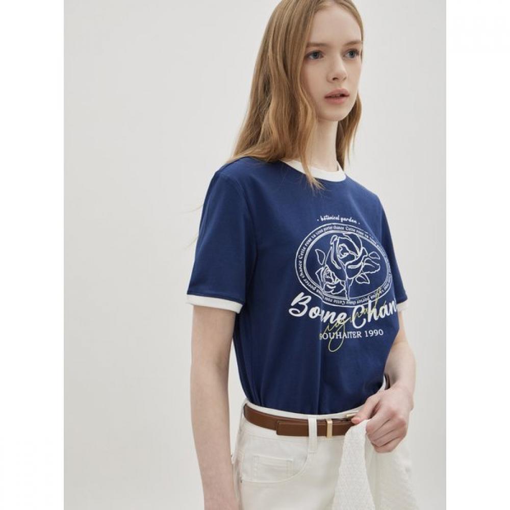 Cc CollecT Rose PrinT ShorT Sleeve T shirT C262psm131