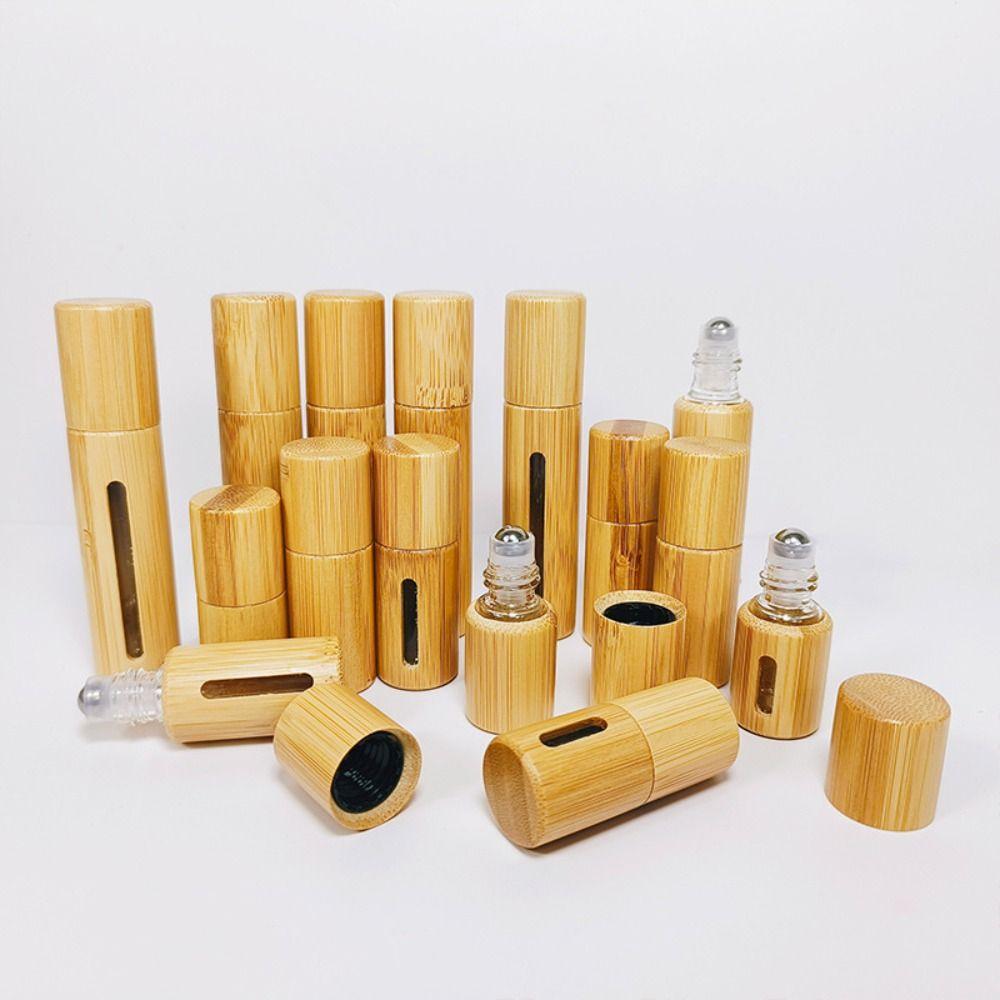 Флаконы для дезодоранта Флаконы для эфирных масел Флаконы для духов Деревянный роллер-флакон Бамбуковый ролл-он флакон