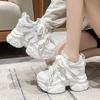 10CM Women Mesh Chunky Sneakers Autumn High Platform Shoes High Heels Wedges Casual Shoes Woman Breathable Sports Dad Sneakers