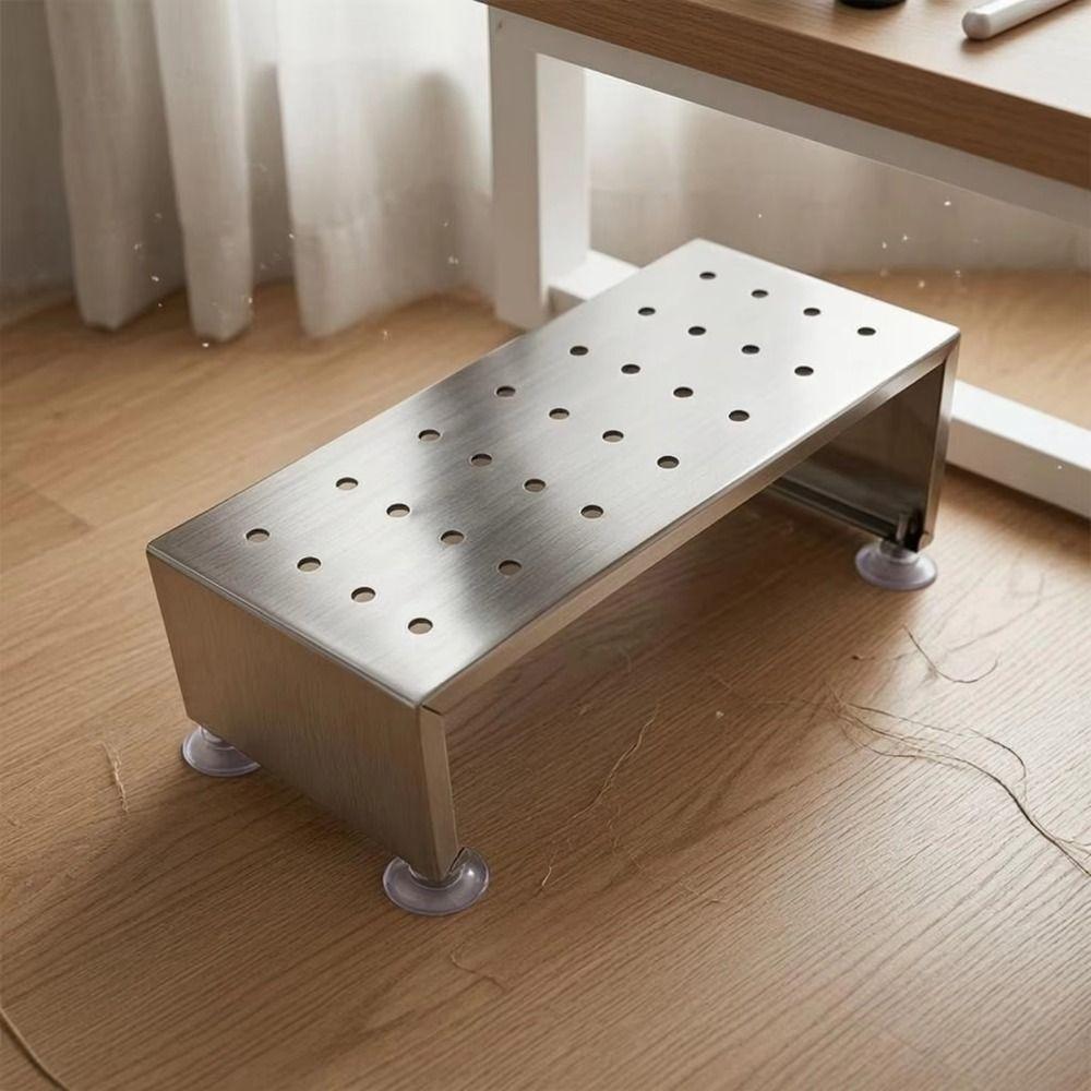 Non Slip Sewing Machine Stand Polished Stainless Steel Foot Rest Holder Sewing Station