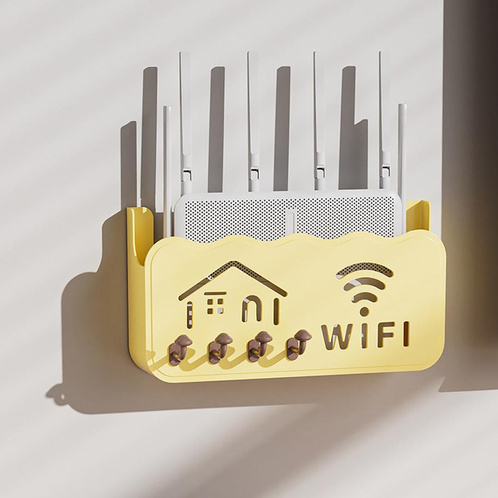 Настенный ящик для хранения роутера с крючком Устойчивая полка для Wi-Fi роутера Беспроводной WIFI Кронштейн для ТВ-приставки Держатель-органайзер для удлинителя