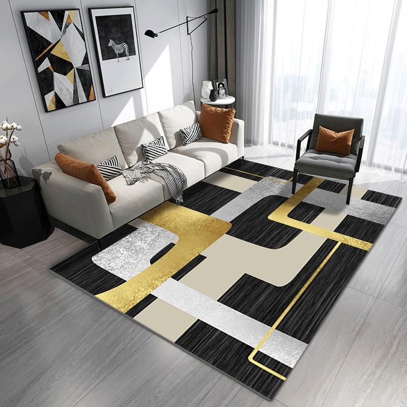 Ковер в европейском стиле, модный, геометрический, в клетку, для гостиной, под диван, для спальни, прикроватный, для кабинета, коврик у входной двери, нескользящий, домашний декор