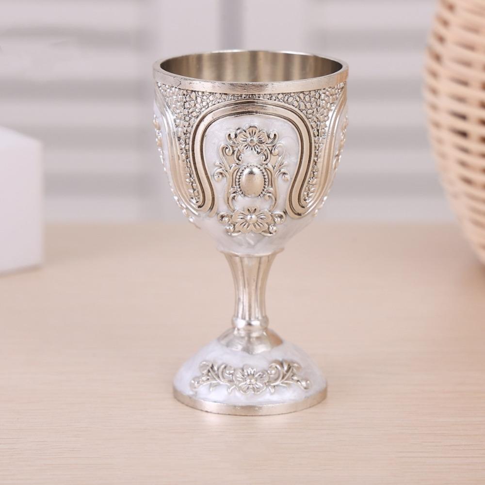 European Style Wine Glass Classic Metal White Wine Cup New Goblet Family Friend Neighbor Gift