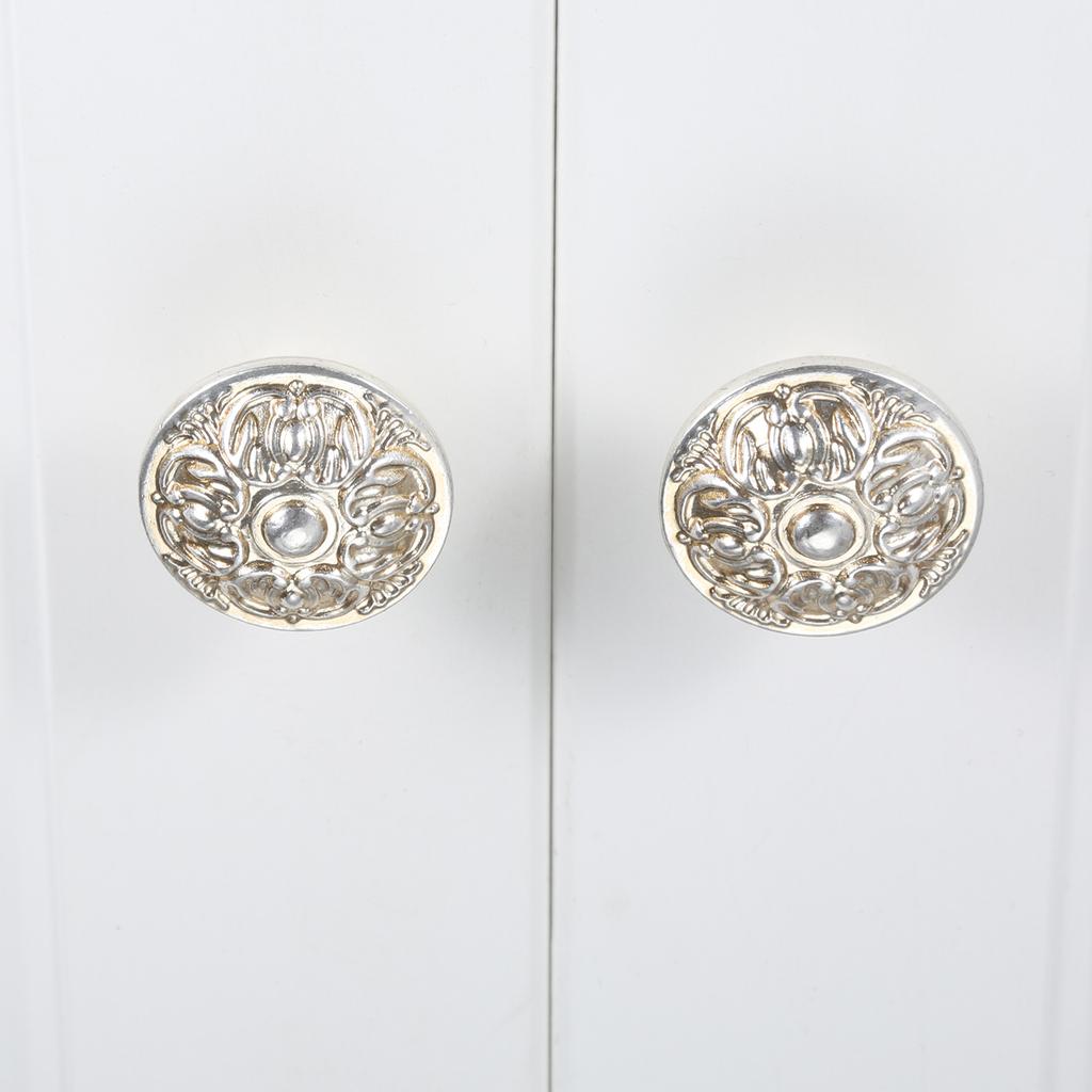 DRELD Антикварная ручка для двери шкафа Мебельная ручка Ретро Серебряная Ручка для ящика Садовая Классическая ручка-кнопка Декор для дома 32/96/128 ММ