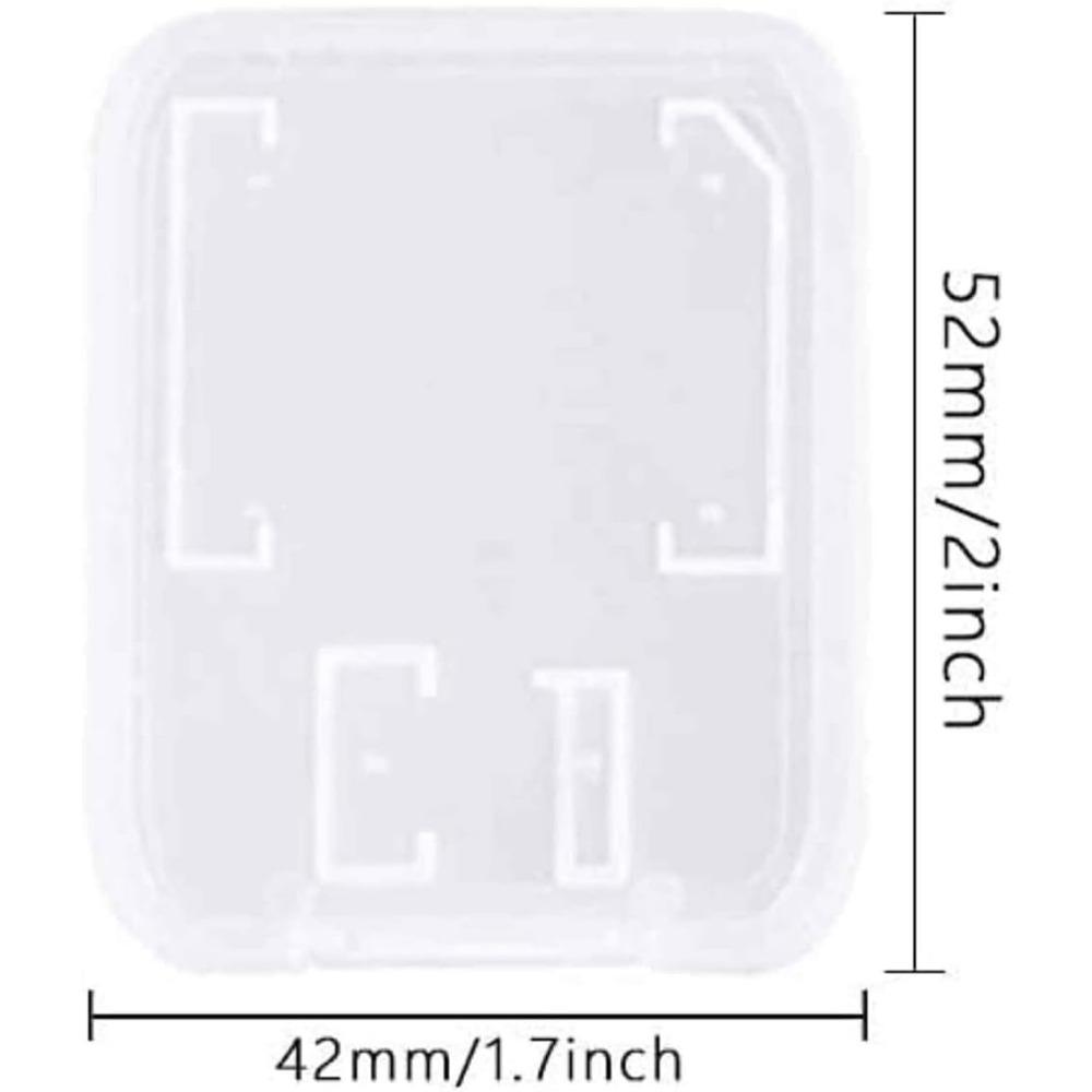 20Pcs Memory Card Cases Tf Single Card Small White Box Clear Plastic Memory Card Case Compatible with SD Micro SD T-flash Card