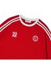 THE GREEN LAB Soccer Football Color Block Short Sleeve T-Shirt [Red]