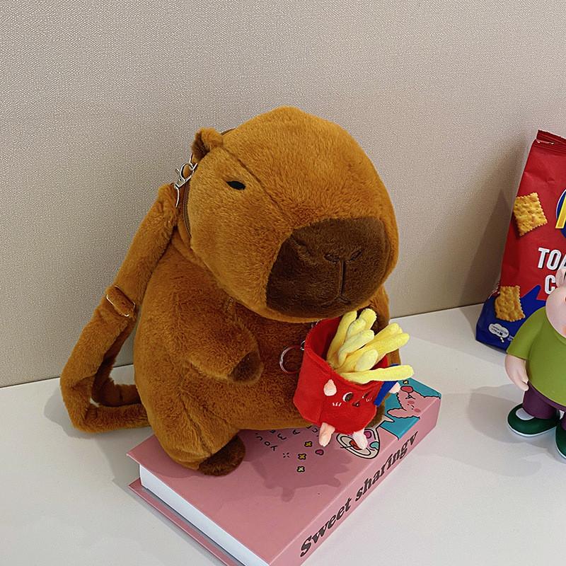 Желтая Капибара Кролик Цветок Бургер Плюшевый Рюкзак Животное Подарочная Сумка Кукла