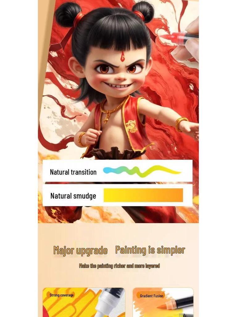 Полупрозрачный акриловый маркер с мягким наконечником для слоев, DIY-арта, детских граффити и рисования в начальной школе.