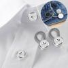 2/6 Pcs 10mm Metal Collar Buttons Extenders Elastic Button Extender Neck Extenders for Women & Men Jeans Skirt Shirt Dress Coat