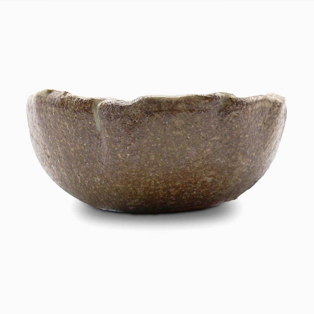 Umekichi Bonsai 4 Bonsai Round Yokkaichi Banko for Miscellaneous Pine and 12cm Supplies, No. Pot, Brushed, Reduced, Ware, Ceramic, Wildflowers, Trees,