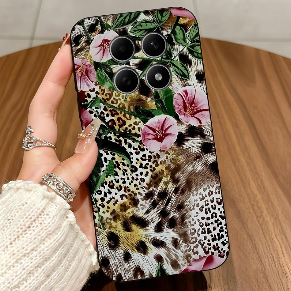 Lace Pattern Phone Case For Poco M8 Pro Soft Matte Silicone Funda Anti Drop Back Cover For Poco M 8 Soft Matte Protective Bumper