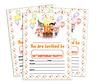 Darling Souvenir Yellow Birthday Invitation Card 28 Pcs Fill or Write In Blank Invites Printable Party Supplies 5 X 7 Inches