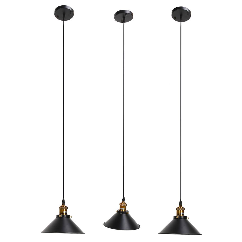 3Set E27 Industrial Ceiling Light Black Wrought Iron Ceiling Light Corridor Light for Outdoor