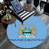 MCFC pattern round rug,Carpet Rug for Living Room Bedroom Playroom ,Non-slip Floor Mat,Holiday Gifts and Birthday Gifts.
