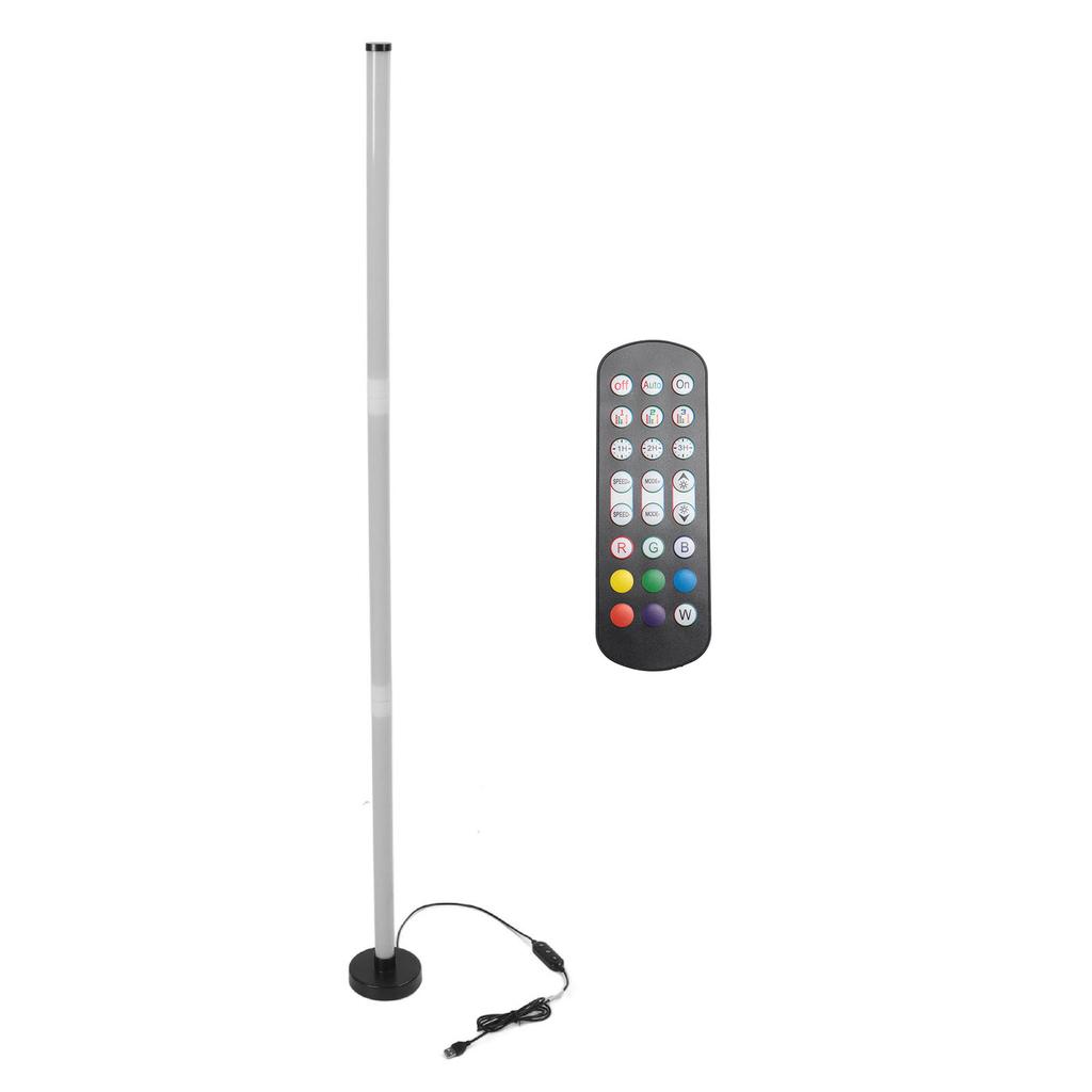 RGB Напольный светильник с изменяемым цветом, Светодиодный угловой торшер, Синхронизация с музыкой, 1000 режимов диммирования, Напольный светильник с пультом дистанционного управления для