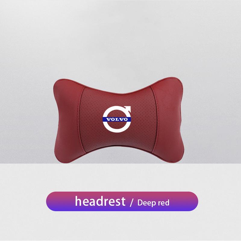 AALC1 Car Headrest Neck Pillow Seat Cushion Lumbar Protective Pad Set For Volvo XC40 XC60 V60 V40 XC90 V50 S60 V70 S90 Olestar AWD S80