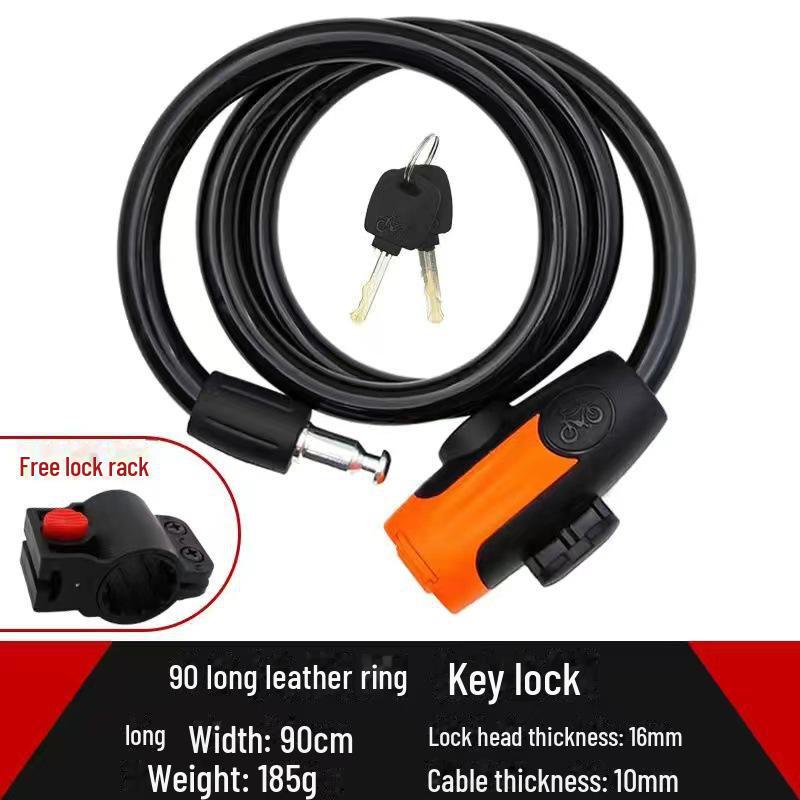 Противоугонный портативный тросовый замок для велосипедов и электровелосипедов