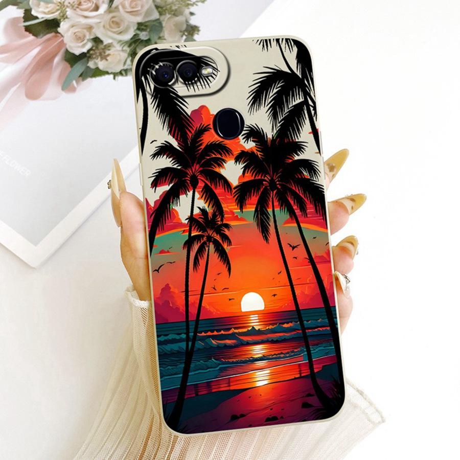 Чехол для OPPO F9 F 9 Pro CPH1825 Мягкий силиконовый чехол Милый цветок Вишня Чехол для телефона Для OppoF9 F 9Pro CPH1823 Coque Funda