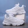 Children's Older Girls' Virgin White Size Sneakers, Walking Shoes, White Spring and Autumn Middle and Older Boys' Leather Shoes, Autumn and Winter