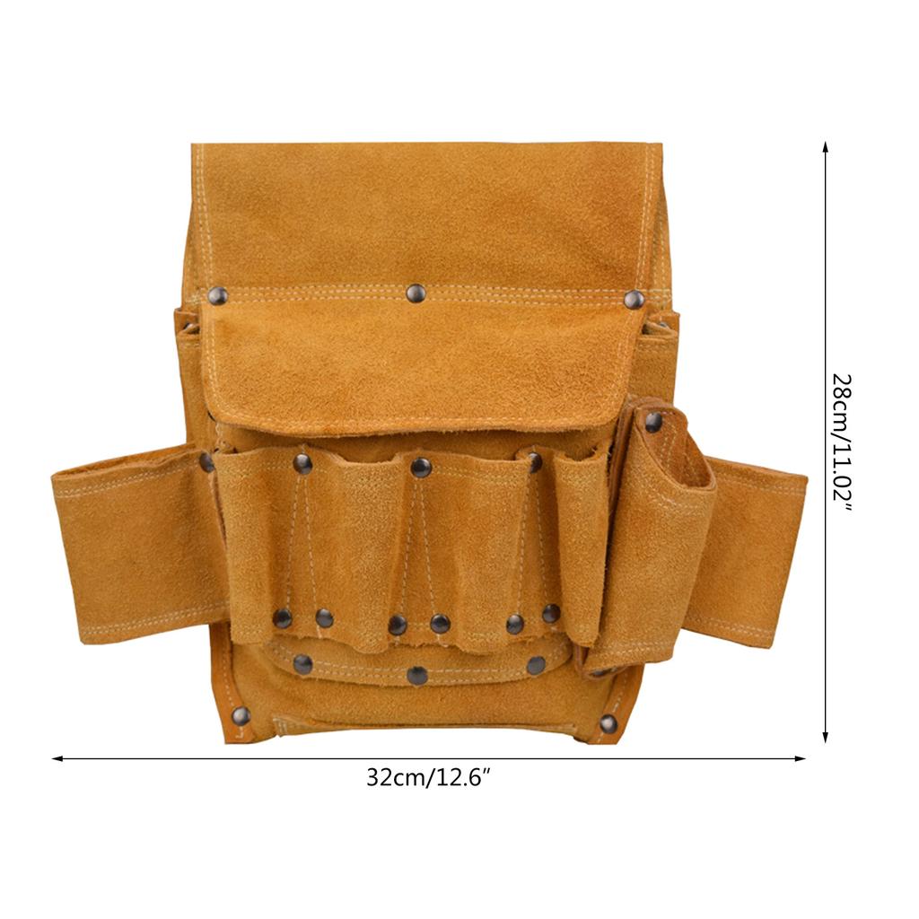 Портативный карман для инструментов, поясная сумка для инструментов, утолщенная поясная сумка для инструментов, прочная воловья кожа, хранилище инструментов для плотника