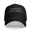 Vintage Funny I'm Just Here for My Nephew Casual Baseball Cap Spring Trucker Hat Outdoor Sport Snapback Cap Men Baseball Caps