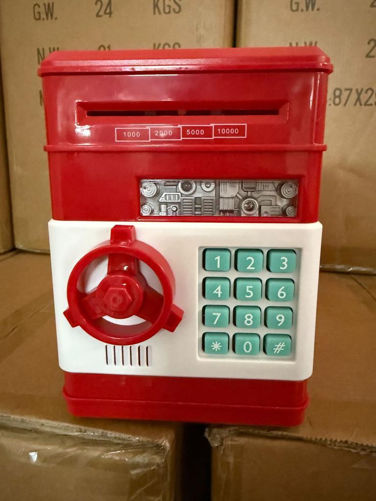 Детский мультяшный кодовый ящик копилка банкомат сейф шкаф музыкальный автоматический копилка для денег машина для внесения игрушки