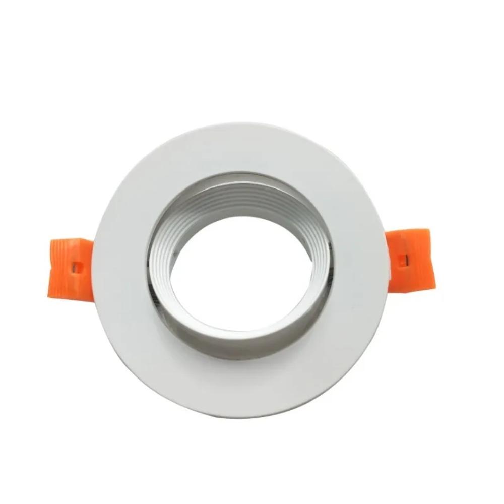 50/100PCS 75MM Cut Out Size Round Recessed Rotate Plastic MR16 GU5.3 GU10 Adjustable Spotlight Fixture Downlight Frame White