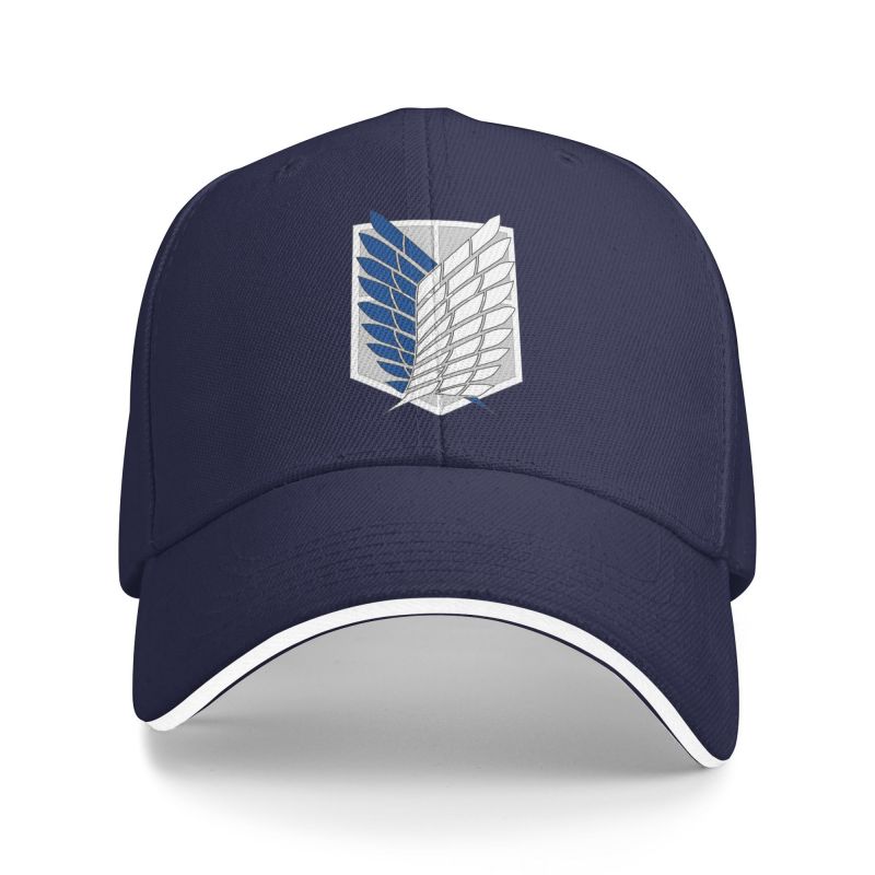 Атака Титанов Принт Сэндвич Бейсболки Крылья Свободы Микаса Snapback Кепки Повседневная Панама Унисекс Регулируемая Кепка
